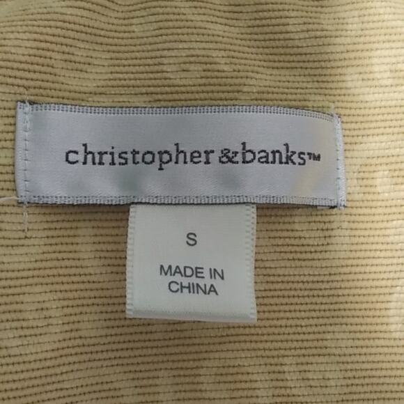 Christopher & Banks Button Front Blazer Jacket Corduroy Stretch Swirl Pattern - Picture 6 of 10